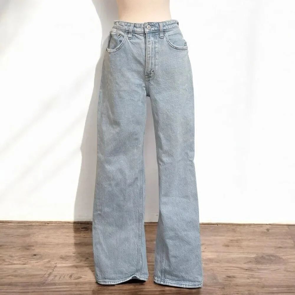 Abercrombie & Fitch The 90s Straight Ultra High Rise Jeans Blue 27 4 High Waiste